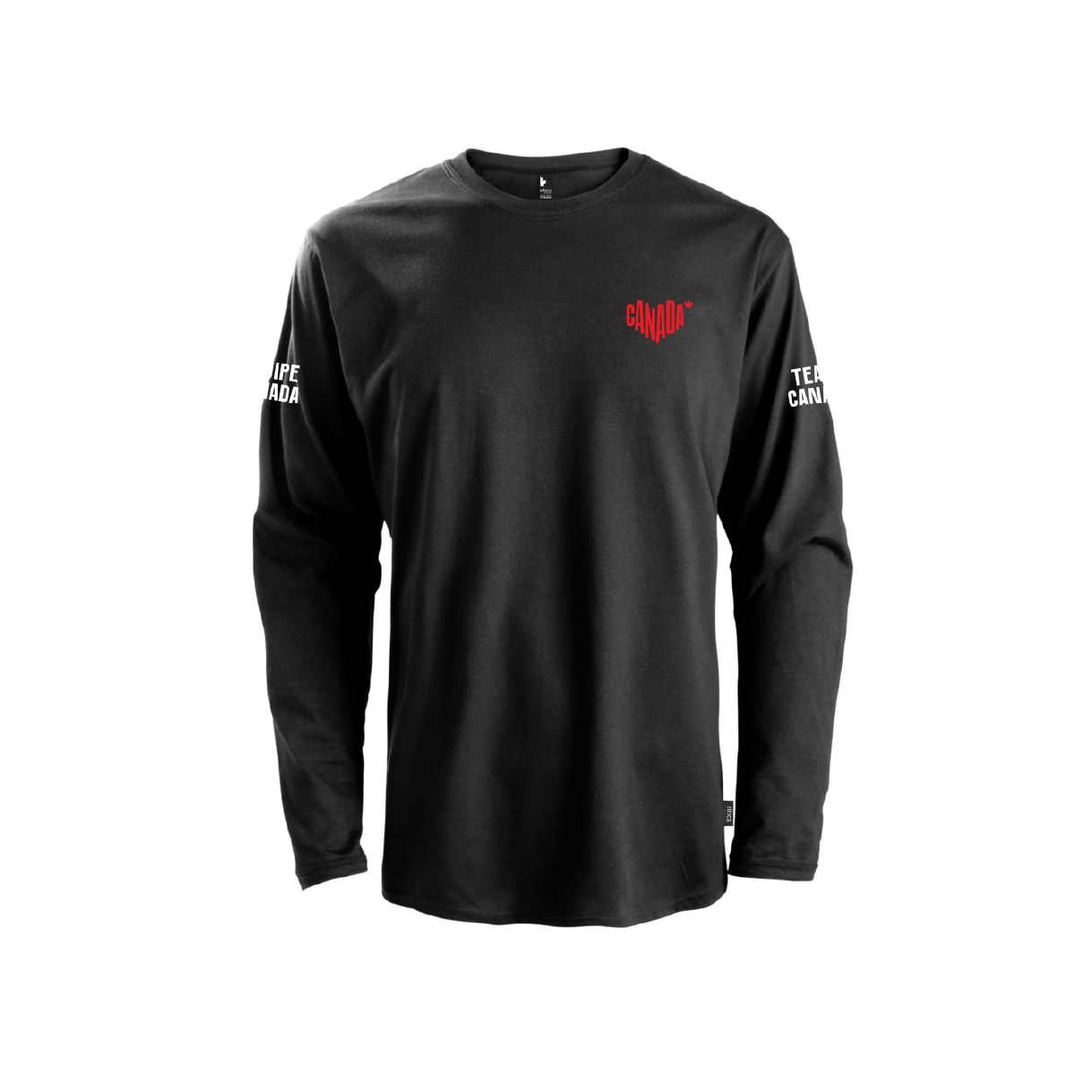 Unisex black long sleeved t-shirt